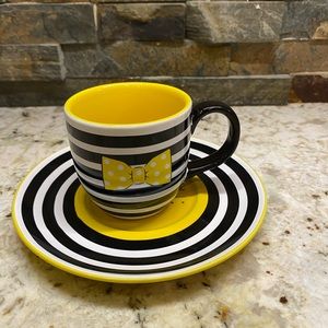 Minnie Mouse signature tea cup and saucer